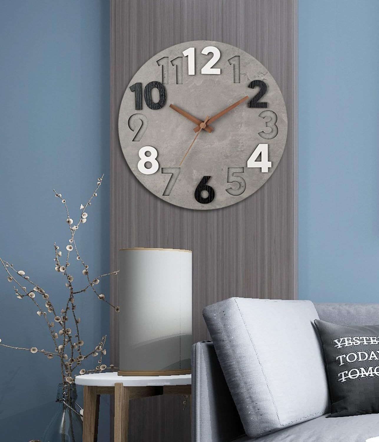 両面電波掛け時計 manbo-cr 電波時計 無音 プレゼント 壁掛け時計 両面