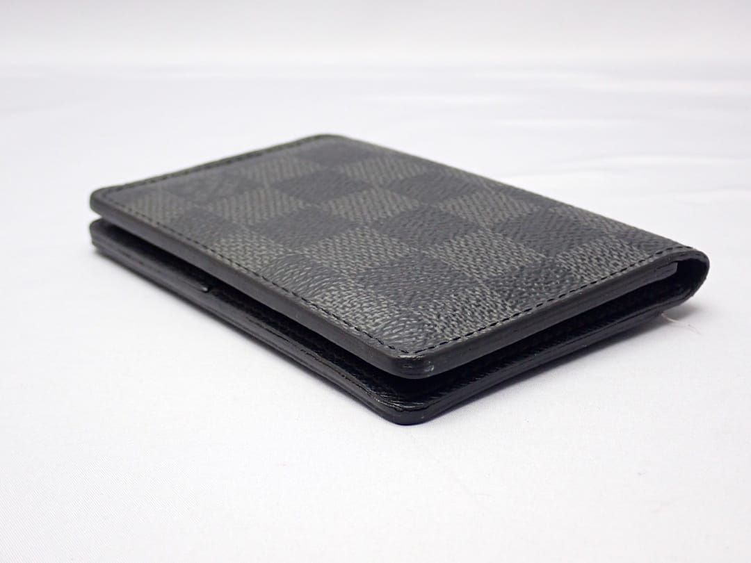 LOUIS VUITTON ルイ ヴィトン ダミエ グラフィット カードケース オーガナイザードゥポッシュ N63075 イニシャル消し CT0191 B- A-8921 質屋