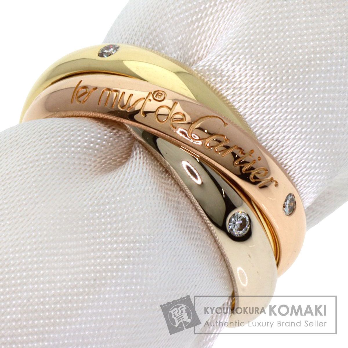 Cartier カルティエ トリニティリング スリーカラー XS 51号 K18YG/WG  