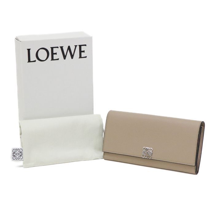ロエベ LOEWE アナグラム コンティネンタルウォレット ペブル