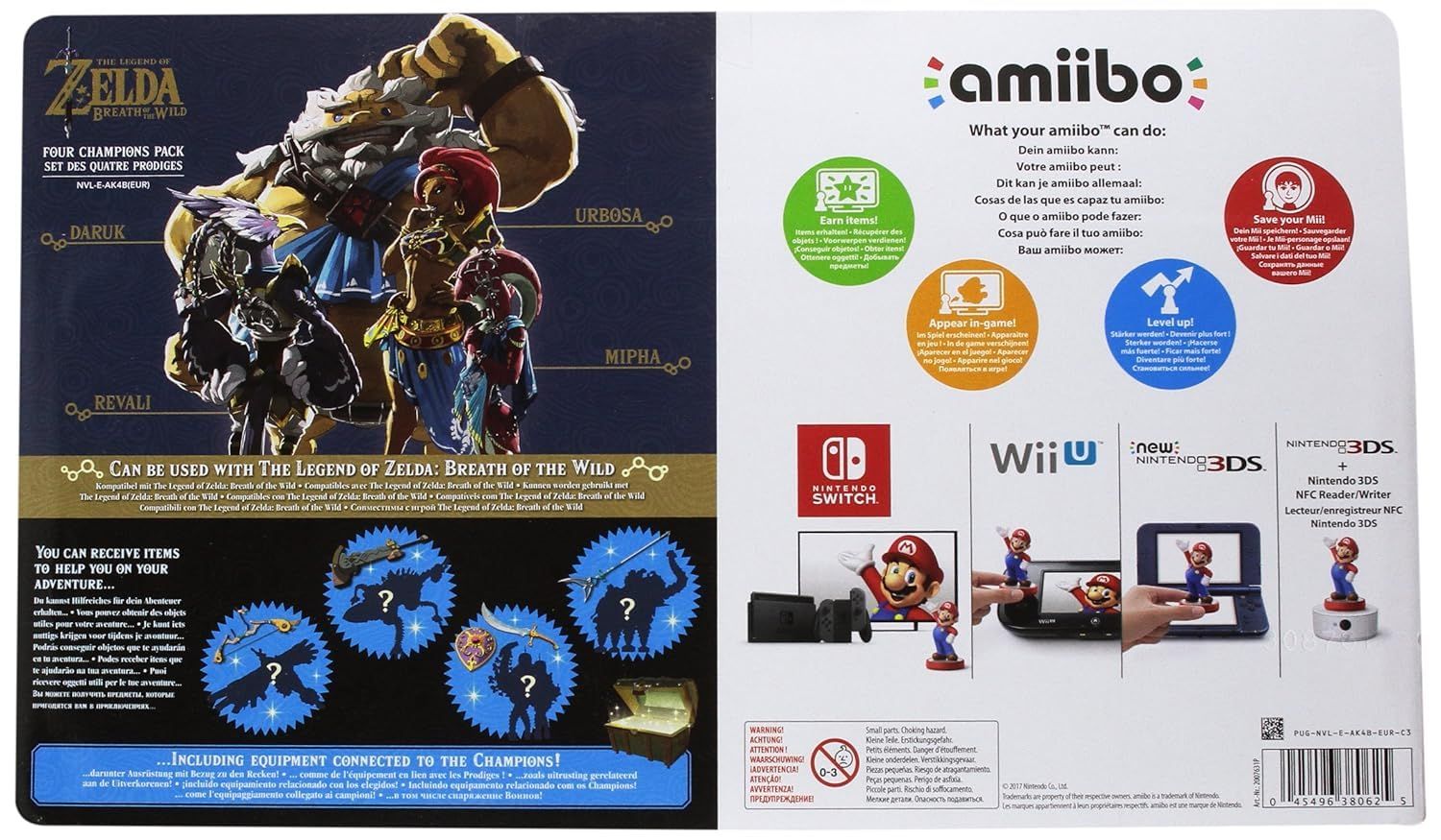 【新品未開封】amiibo ミファー リーバル ダルケル ウルボザ 4点セット 新品未開封】amiibo ミファー リーバル ダルケル ウルボザ 4点