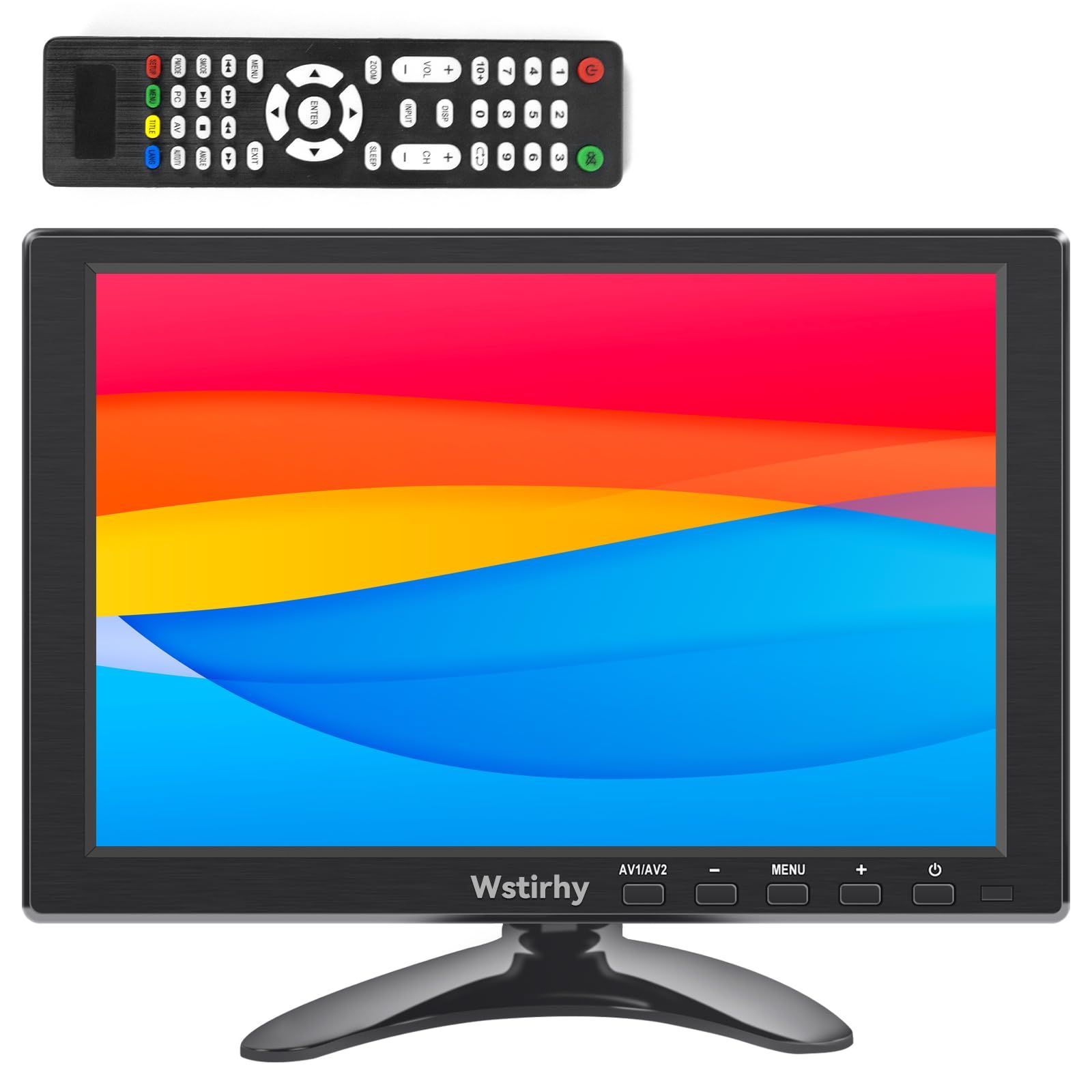 Wstirhy 小型 モニター 10.1インチ ゲーミングモニター FHD 1920x1200 16 10 フルHD ディスプレイ 60hz VGA HDMI1.4 USB AV BNC ブルーライト軽減 フリッカーレス VESA対応 スピー