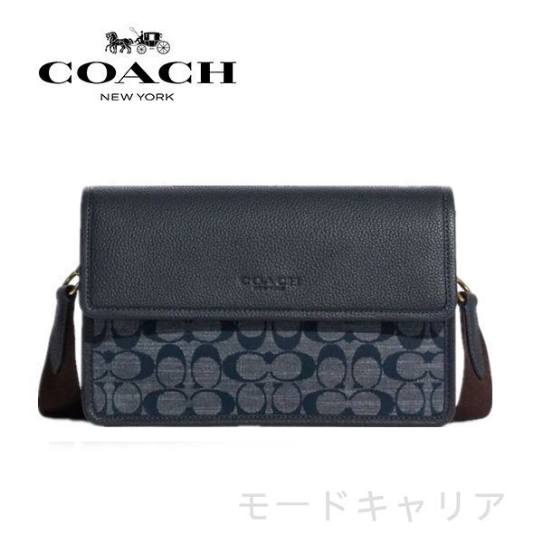 COACH コーチ バッグ C8185 B4/DE デニム ショルダーバッグ シグネチャー シャンブレー ターナー フラップ クロスボディー  アウトレット 新品未使用 - メルカリ