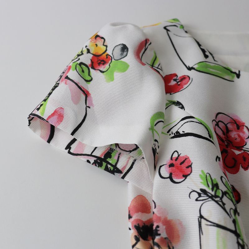 未使用 2023SS エムズグレイシー M'S GRACY 花瓶柄プリントワンピース