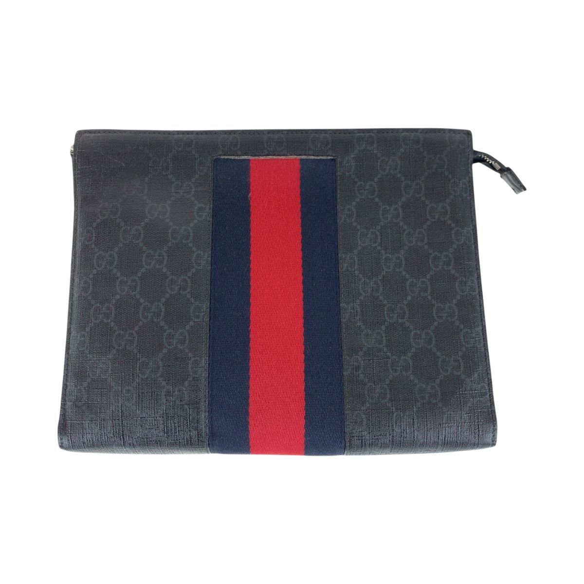 美品 GUCCI グッチ シェリーライン ブラック レッド シルバー金具 GG 