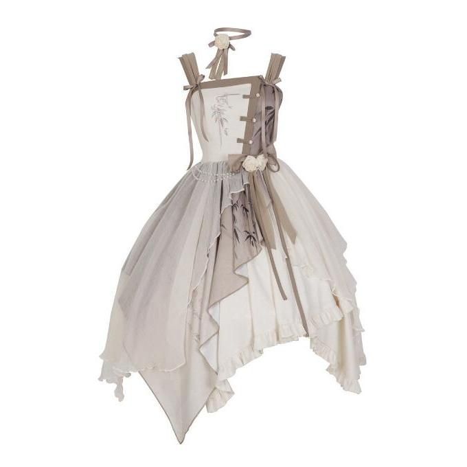 ロリータ ドレス キャミソール 漢風 ドレス 膝丈 ロリータワンピース チャイナドレス イレギュラー裾 改良版漢服 コスプレ衣装 撮影衣裳 学 WWW_TRAVELLANDINDIA_COM