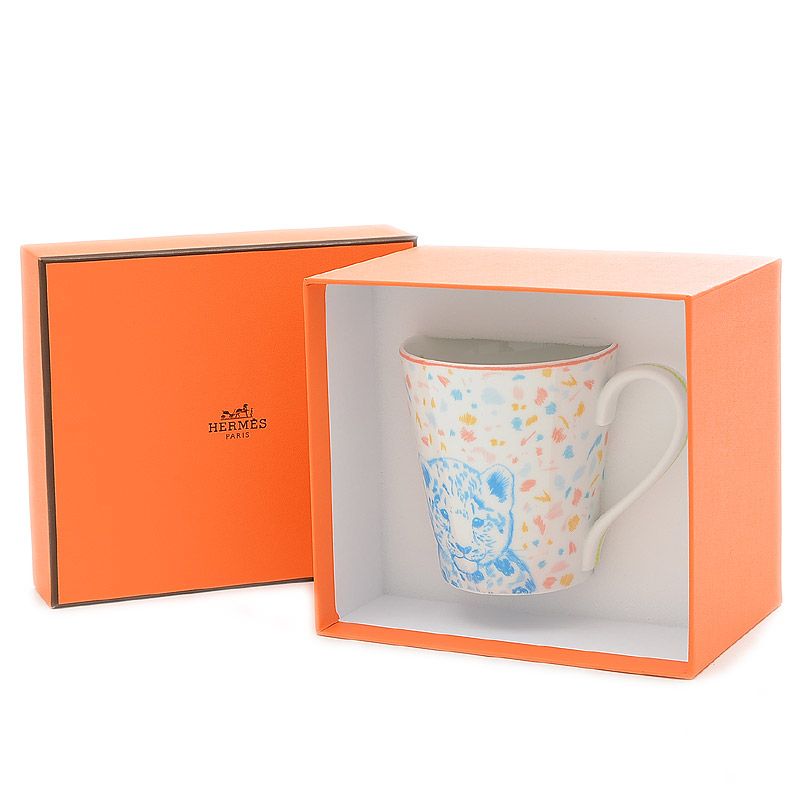 エルメス（HERMES） パスパス マグカップ 250ml ヒョウ ウサギ - 食器