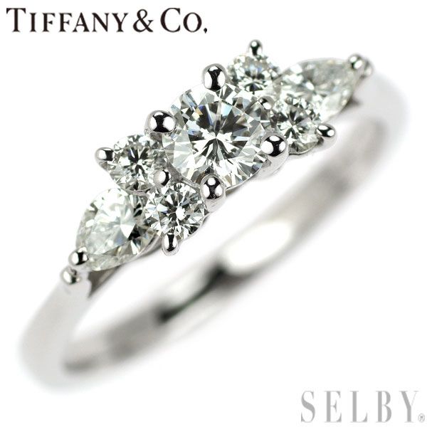 ティファニー Pt950 ダイヤモンド リング セブンストーン