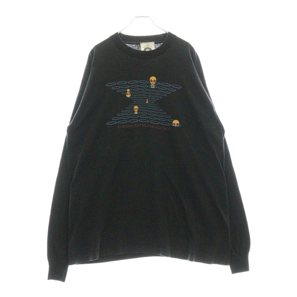 VINTAGE ヴィンテージ 90s ANARCHIC ADJUSTMENT アナーキックアジャストメント エイリアンプリント 長袖Tシャツ ロングスリーブカットソー ブラック