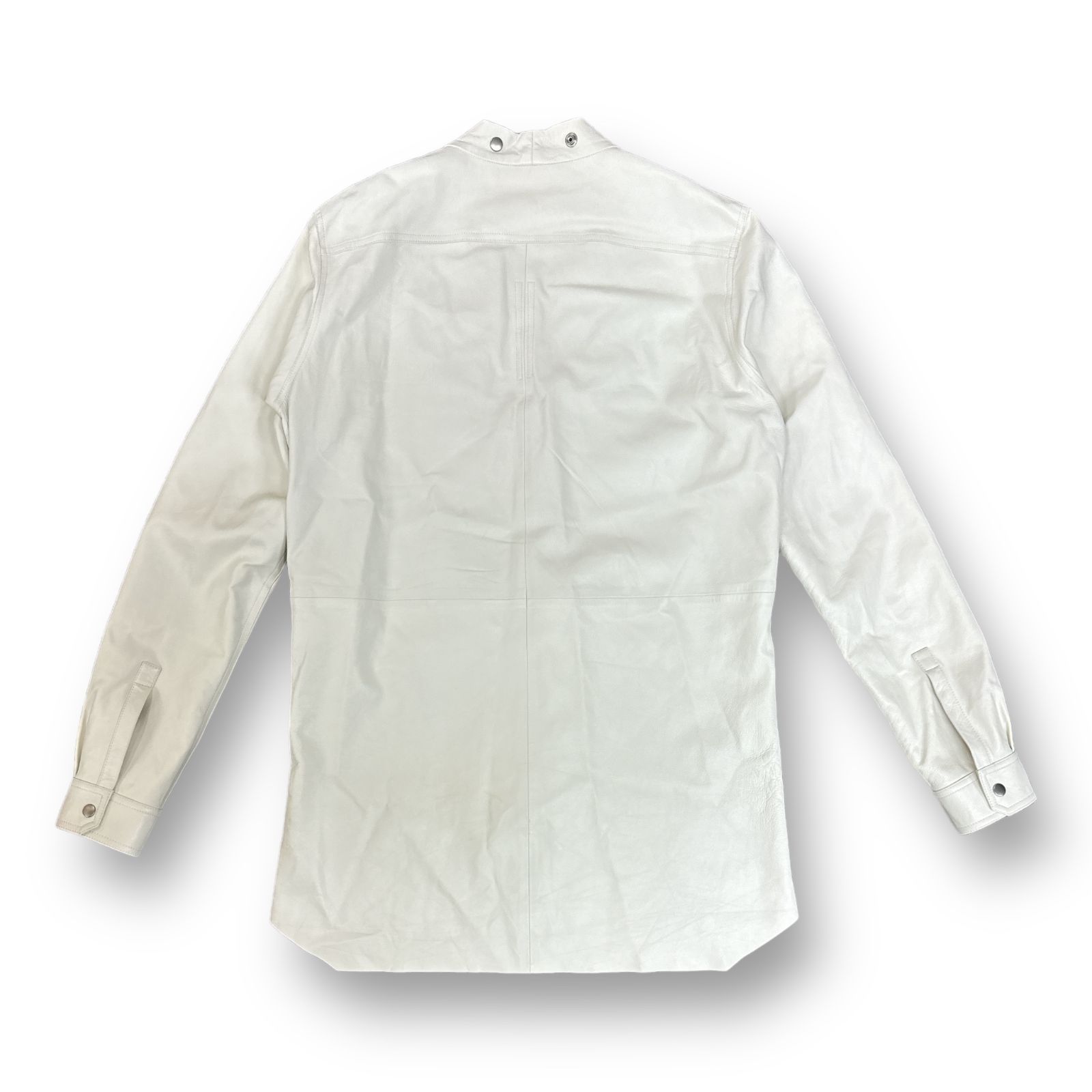 Rick Owens 22SS FOGPOCKET LARRY Leather Shirts RR01B1228-LLPX レザー ラリーシャツ  リックオウエンス 48 67104A1