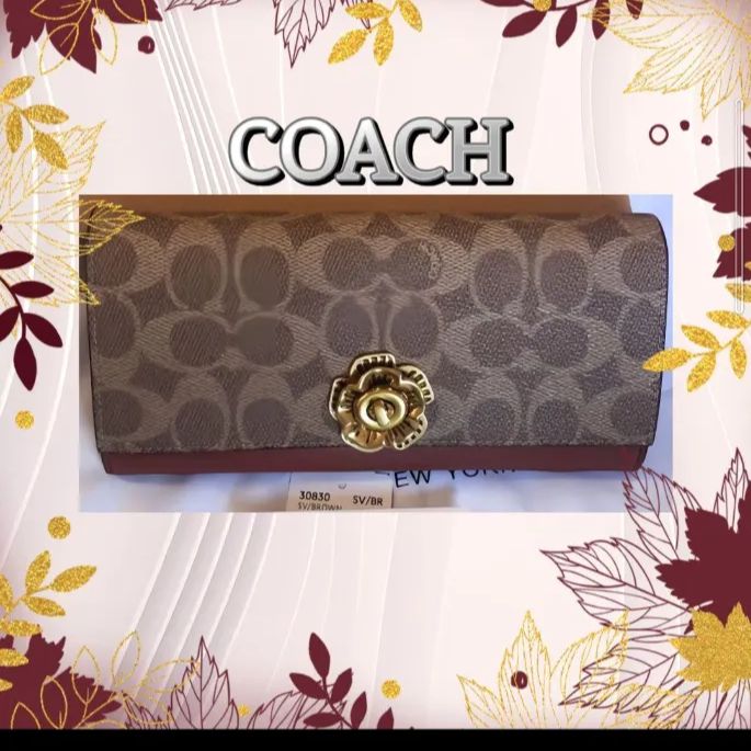 Sale 匿名配送 新品 ✳️ COACH コーチ 財布 ディー ローズ-