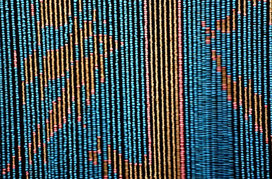 蔵A5593c レトロ ガラスビーズ暖簾 氷 古硝子 大正～昭和初期