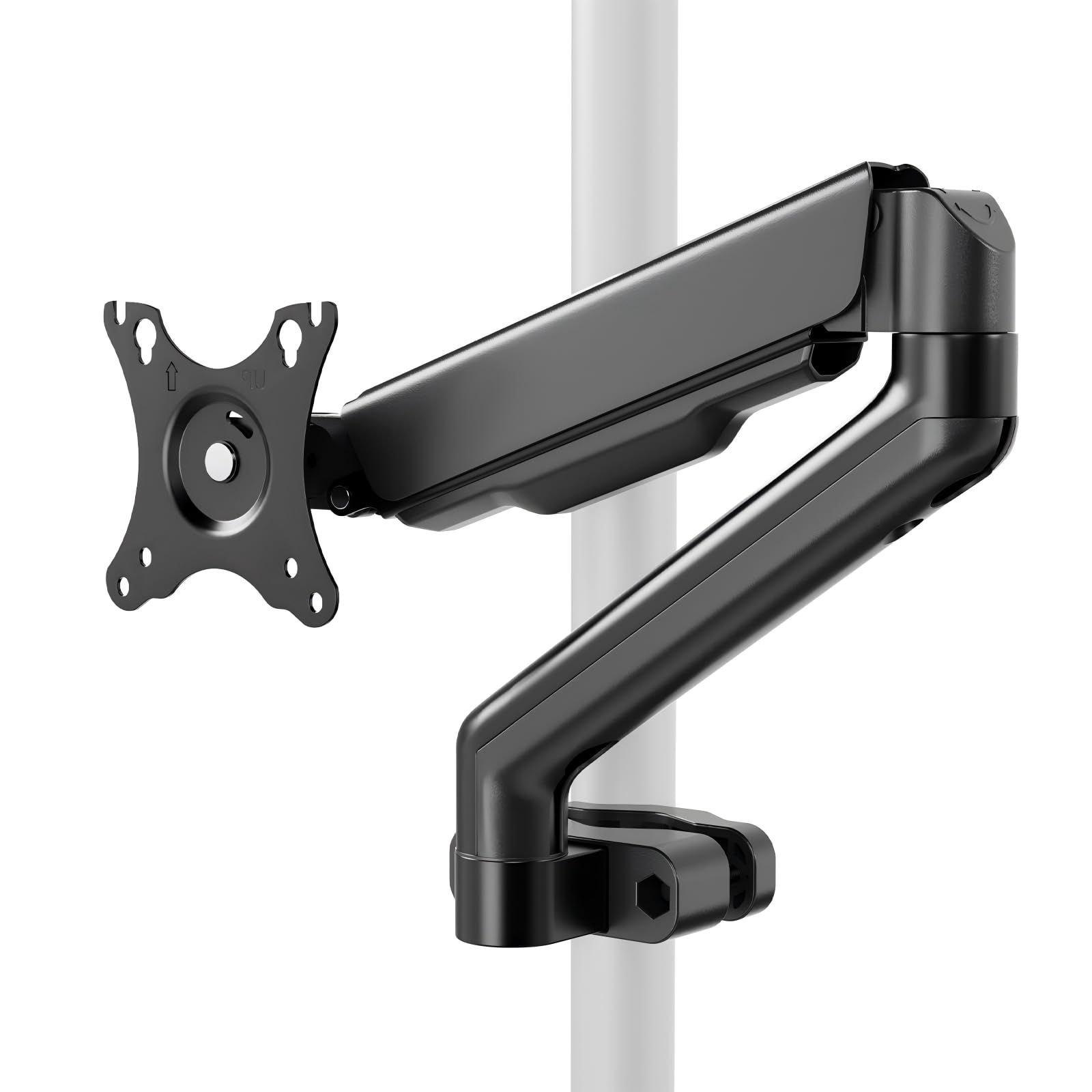 【人気商品】VESA75/100 耐荷重2～9kg 2関節型 対応 17～32インチ 上下左右調整 取付け簡単 スプリング内蔵 メカニカル式 ポール・支柱取り付け AC32-P12E モニターアーム ACCURTEK