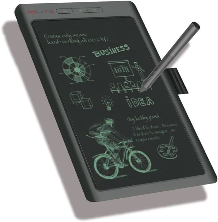 Magic Cable DigiNote Pro2 ペンタブ LCD ペンタブレット スマホ連動 10インチ 筆圧8192レベル 充電不要ペン アッシュグレイ a.アッシュグレイ