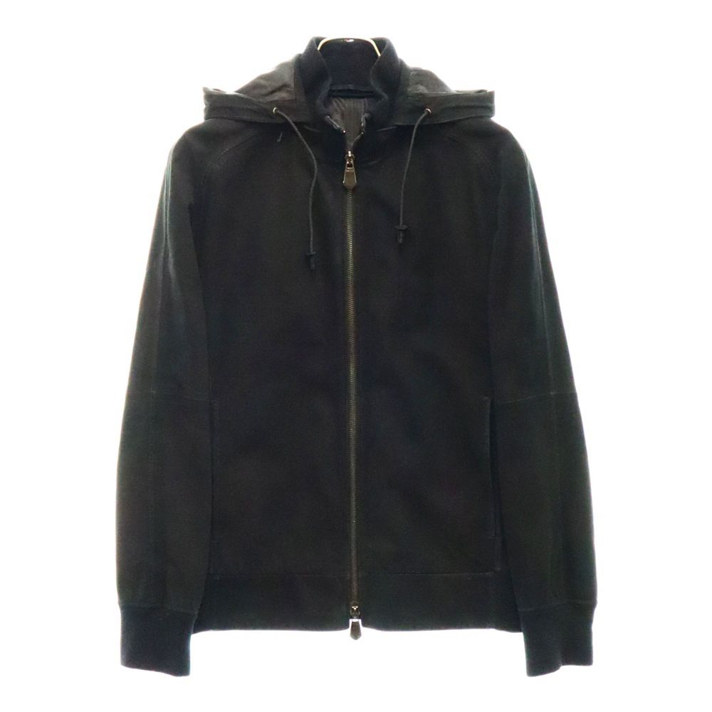 Berluti (ベルルッティ) フード付き ジップアップ スウェードレザー 