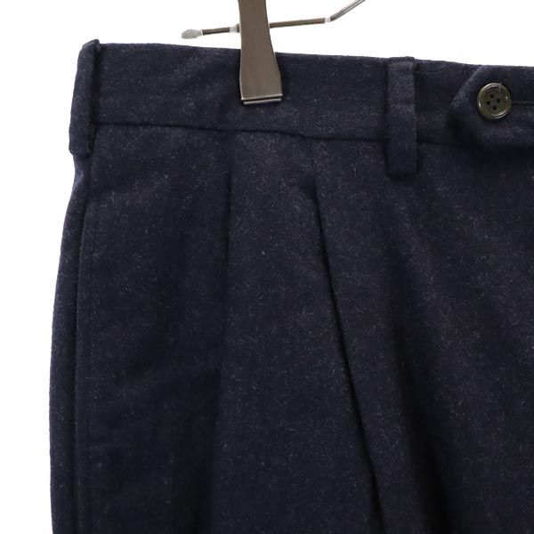 フェンディ イタリア製 ウールブレンド スラックスパンツ ネイビー FENDI メンズ フェンディ イタリア製 ウールブレンド スラックスパンツ ネイビー