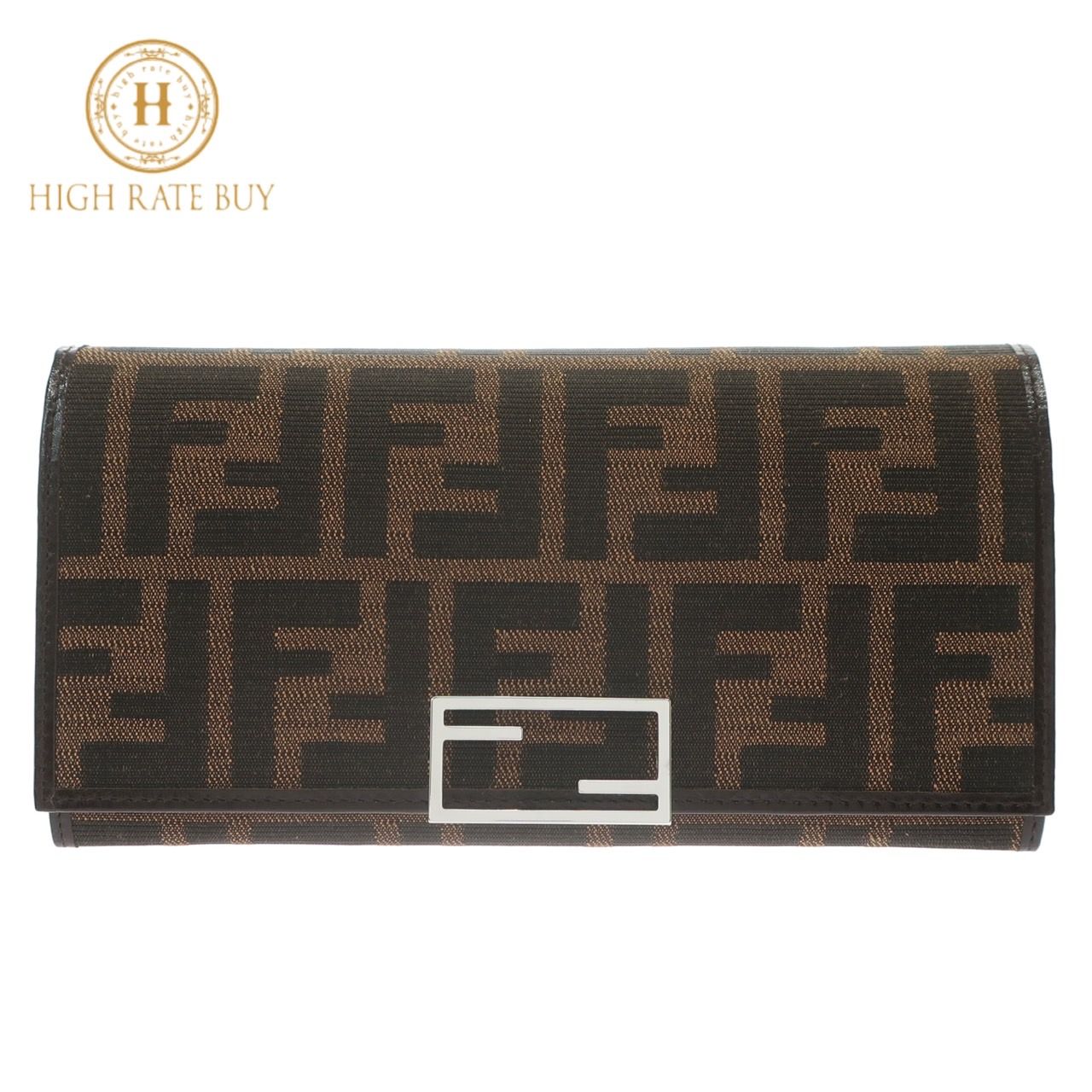 良品✨FENDI フェンディ 折り財布 ウォレット ズッカ柄 キャンバス 茶 良品✨FENDI フェンディ 折り財布 ウォレット ズッカ柄