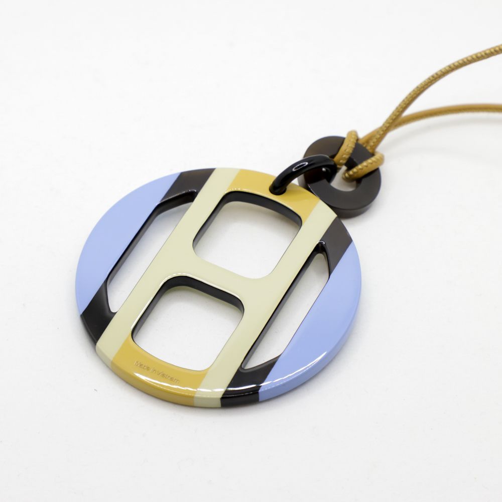 HERMESエルメス　ペンダント ネックレス　バッファローホーン　H パープル バッファローホーン パープル（紫）系 HERMES(エルメス
