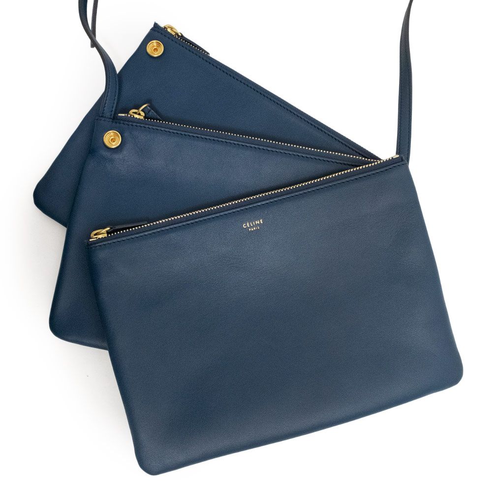 CELINE トリオ ネイビー CELINE トリオスモール ネイビー CELINE