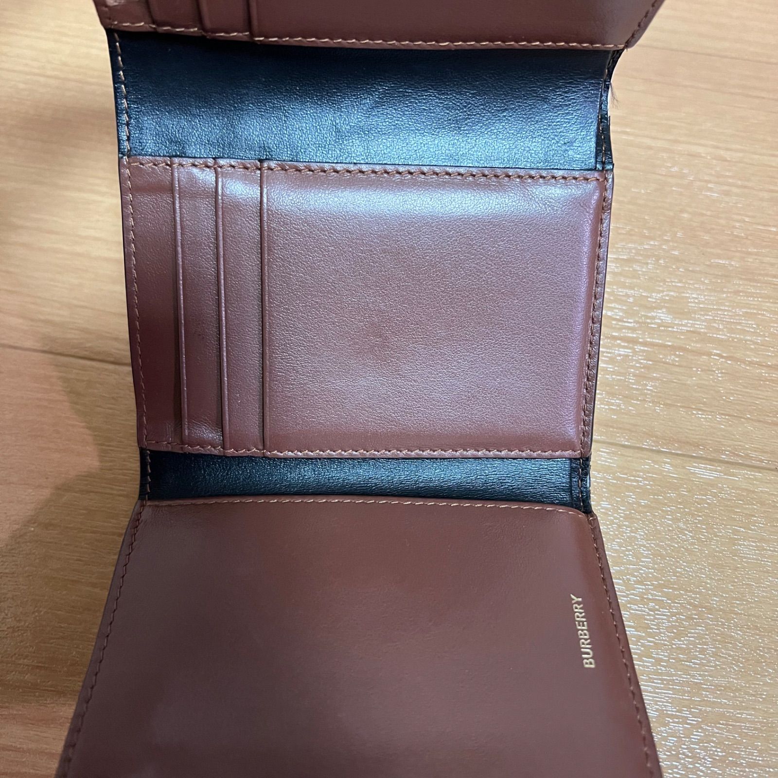 美品】Burberry バーバリー 三つ折財布 PVC TBモノグラム