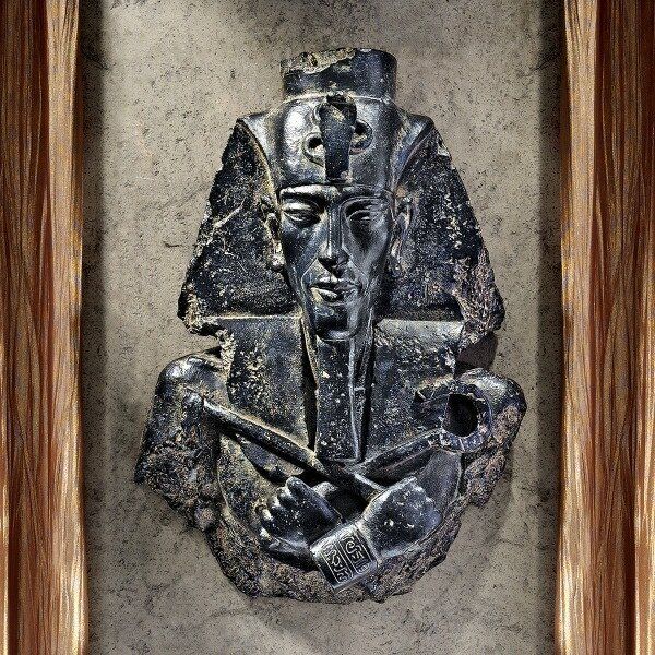 古代エジプトのファラオ アメンホテプ4世の壁彫刻 彫像/ ピラミッド 神殿 ナイル川 玄関 記念品 プレゼント 贈り物(輸入品)
