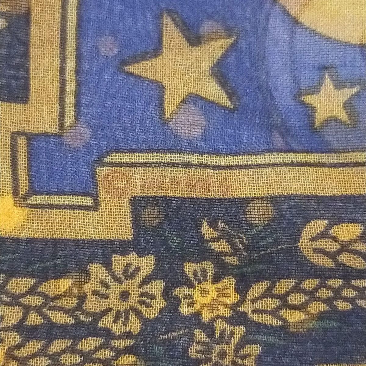 HERMES(エルメス) スカーフ美品 プチカレ ネイビー×ダークイエロー  