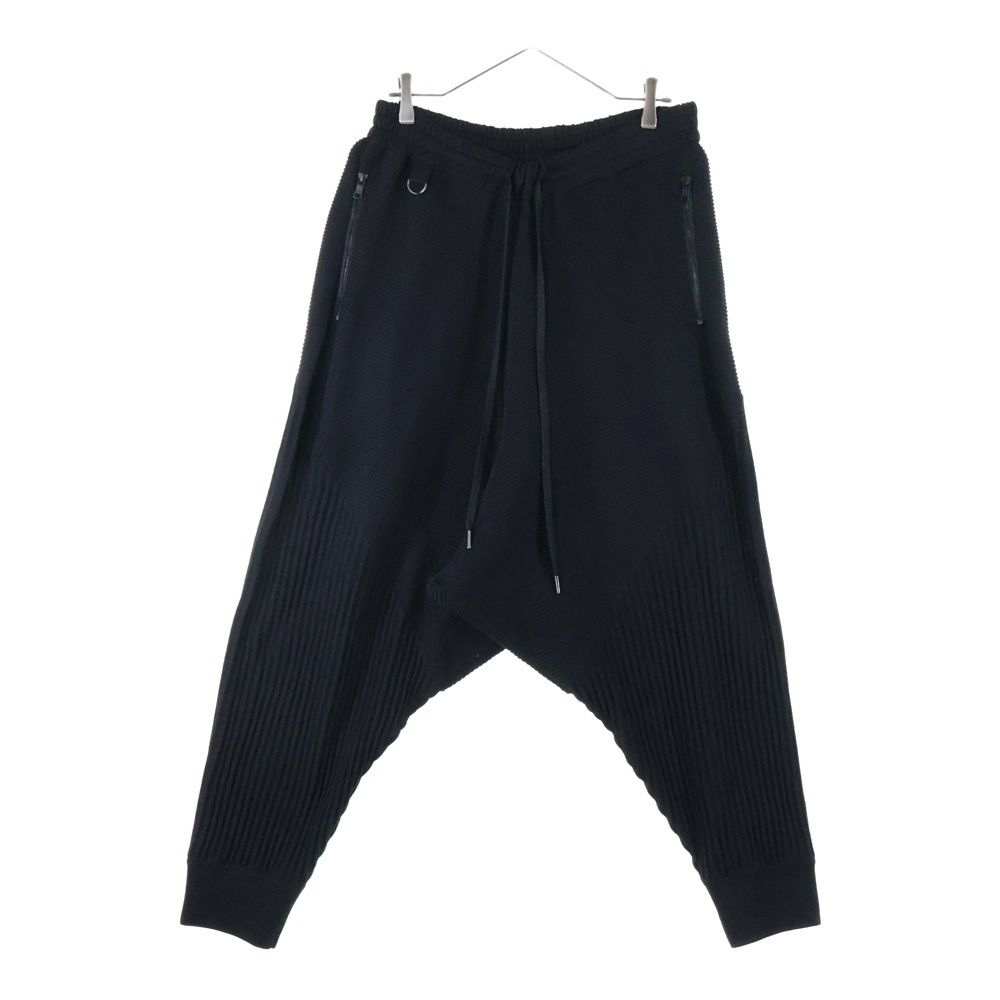 s yte サイト HEM RIB SARUEL PANTS ヘム リブ サルエル イージーパンツ ブラック UV-K03-919