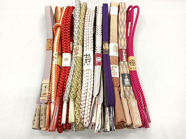 平和屋着物●和装小物　上質な帯締め１０本セット　逸品　未使用　CAAS9628ju 平和屋着物○和装小物 上質な帯締め10本セット 逸品 未使用