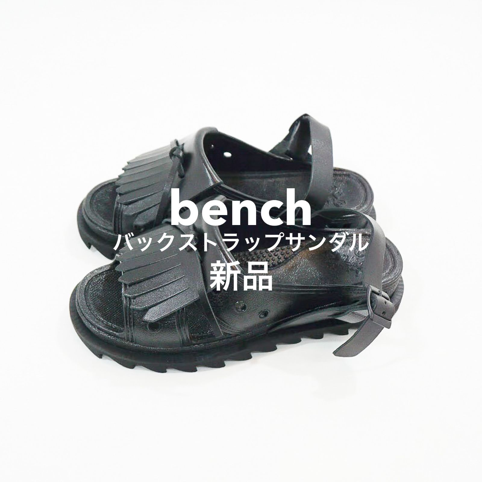 bench ベンチ BENSAN-D ベンサン QUILT BACK STRAP SHARK SOLE BLACK