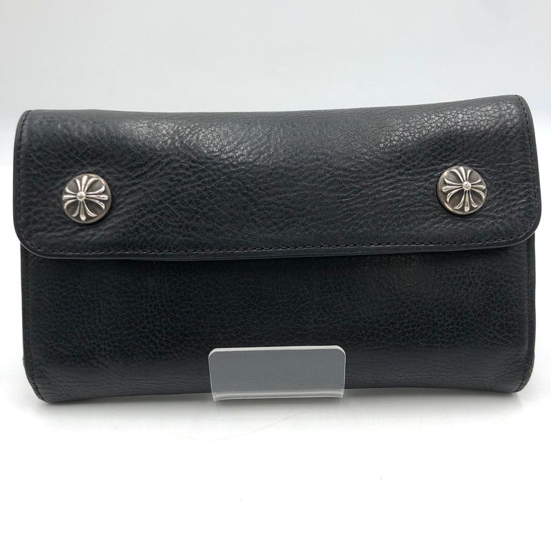 品 CHROME HEARTS クロムハーツ WAVE CROSS BALL ウエーブ クロスボール 長財布 レザー ロングウォレット 190-251025-ks-14-tei