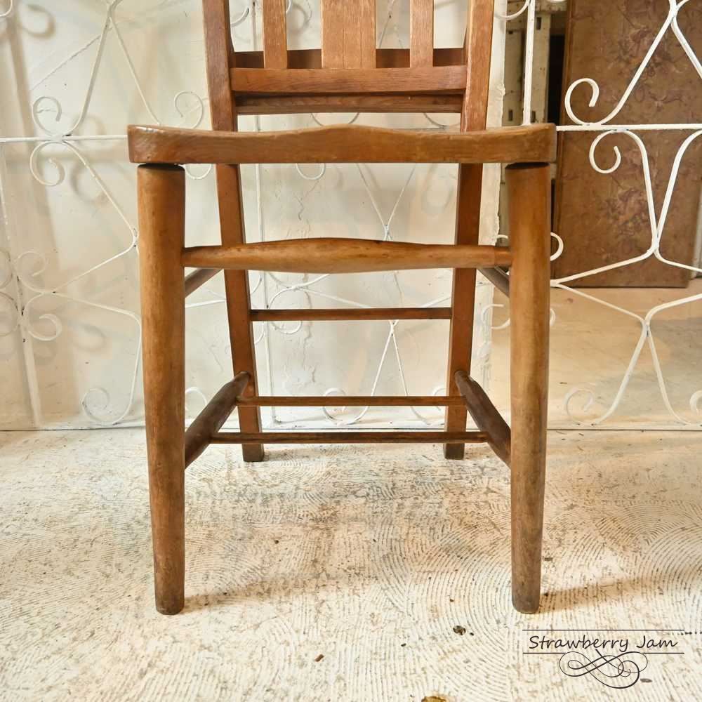 L3705-19-4 英国アンティーク チャーチチェア 北欧 キッチンチェア ベ