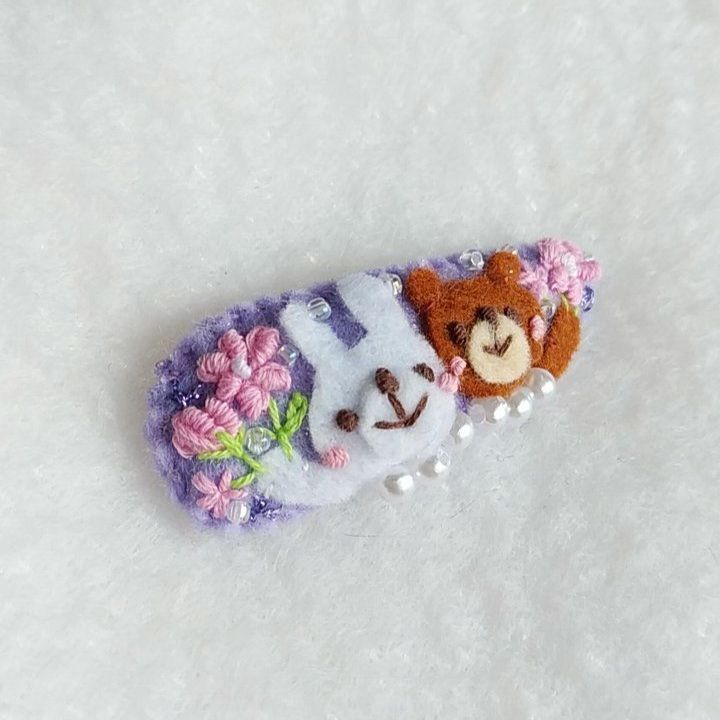 お花ほのぼのパッチンピン♡ お花ほのぼのパッチンピン♡