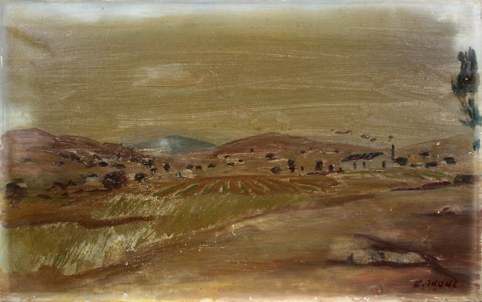 井上長三郎『風景』油彩画【真作保証】 絵画 井上長三郎『風景』油彩画【真作保証】 絵画 - メルカリ