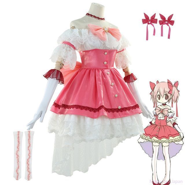 コスプレ衣装 魔法少女まどか マギカ 鹿目まどか ドレス プリンセス 魔女の夜の廻天 ピンク