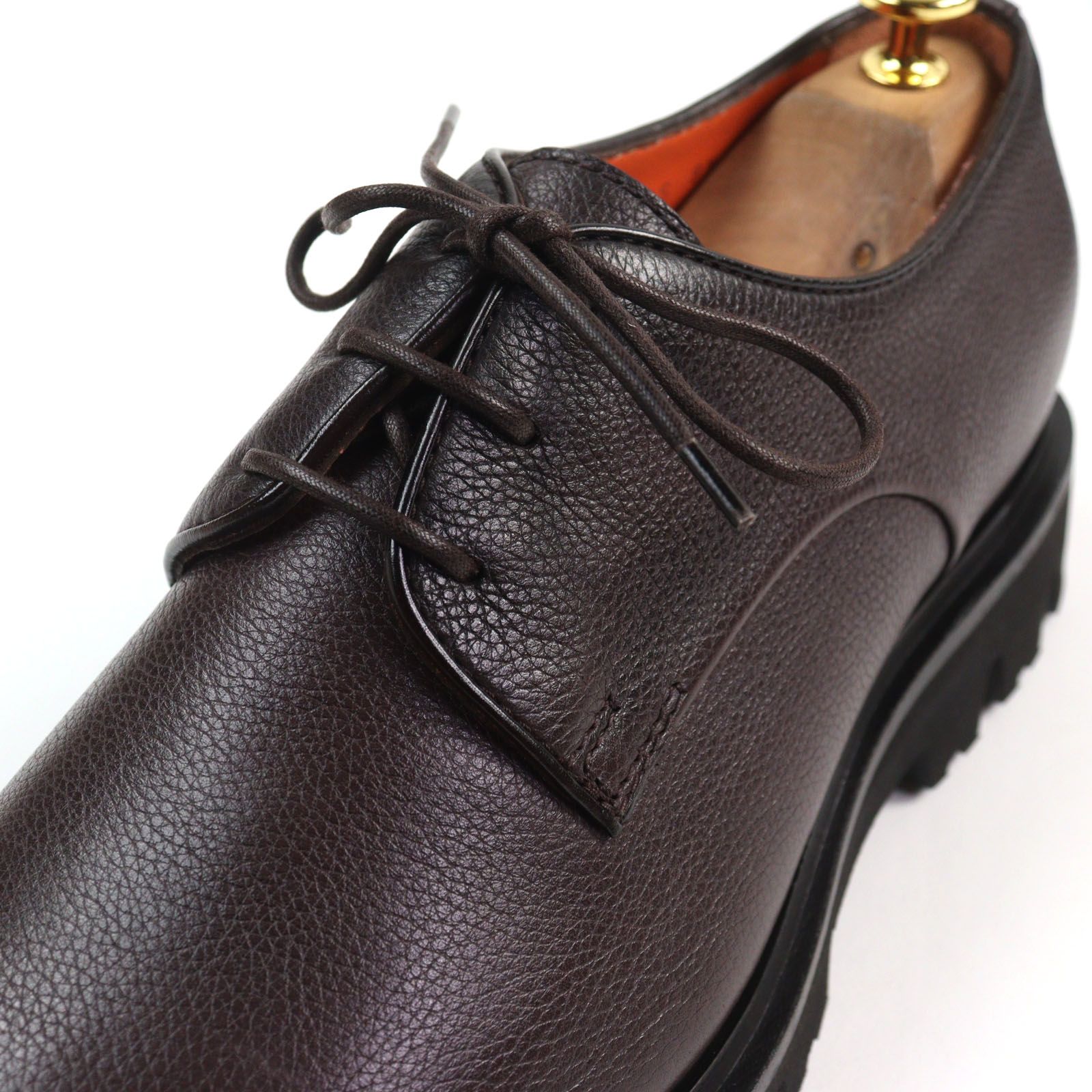 Santoni サントーニ セミブローグシューズ グッドイヤーウェルト製法 未使用品○Santoni サントーニ レザー グッドイヤーウェルト製法