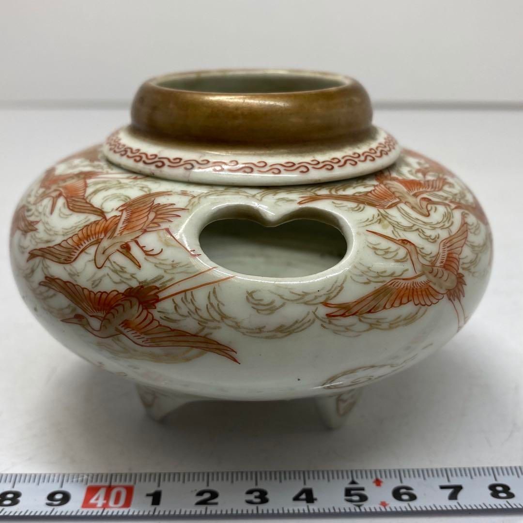 時代　九谷焼　三足香炉　本さ5-0610☆ 時代 九谷焼 三足香炉 本さ5-0610☆ 香炉 (大) 獅子・唐子 清章