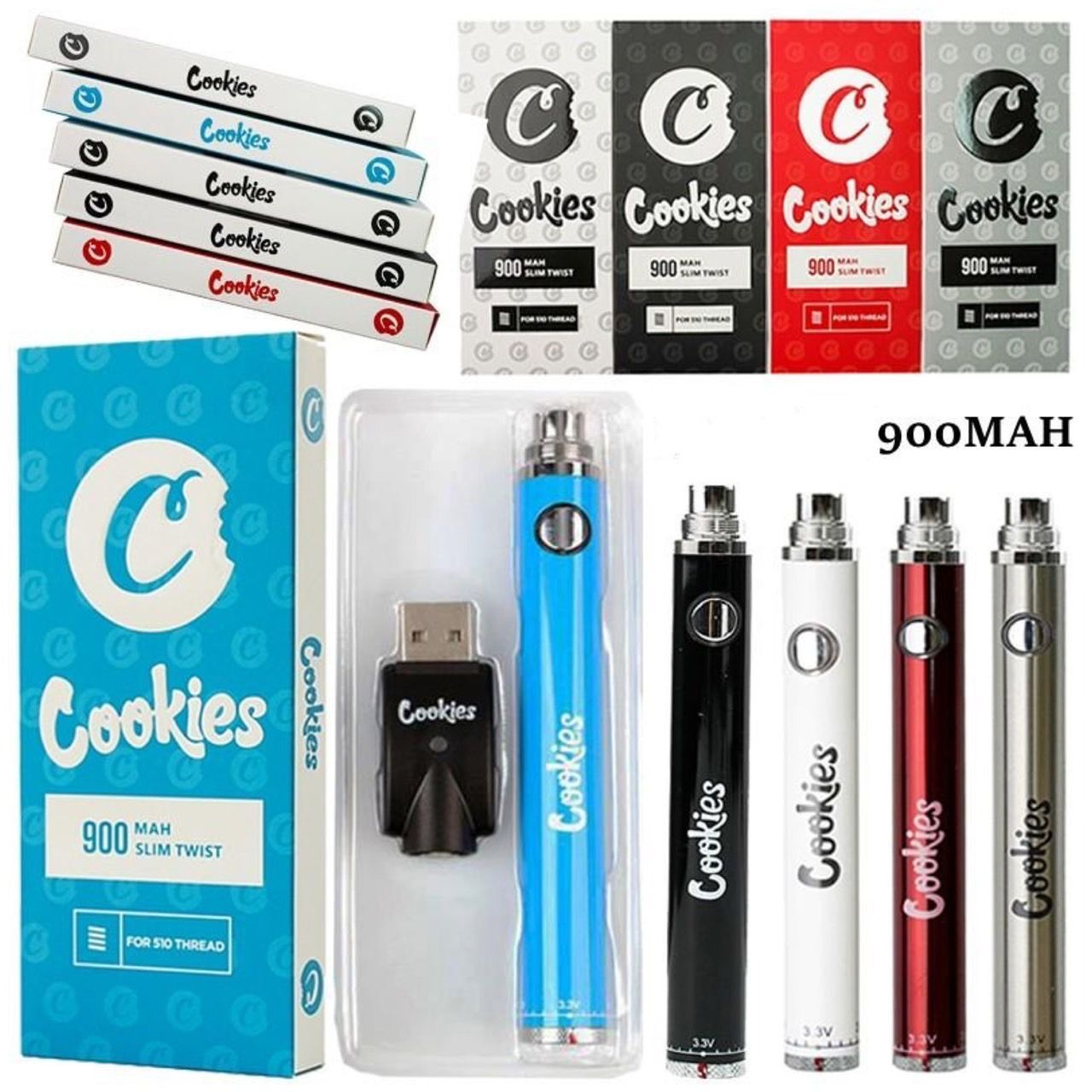 Cookies 900mah 510規格バッテリーペン 5カラー - メルカリ