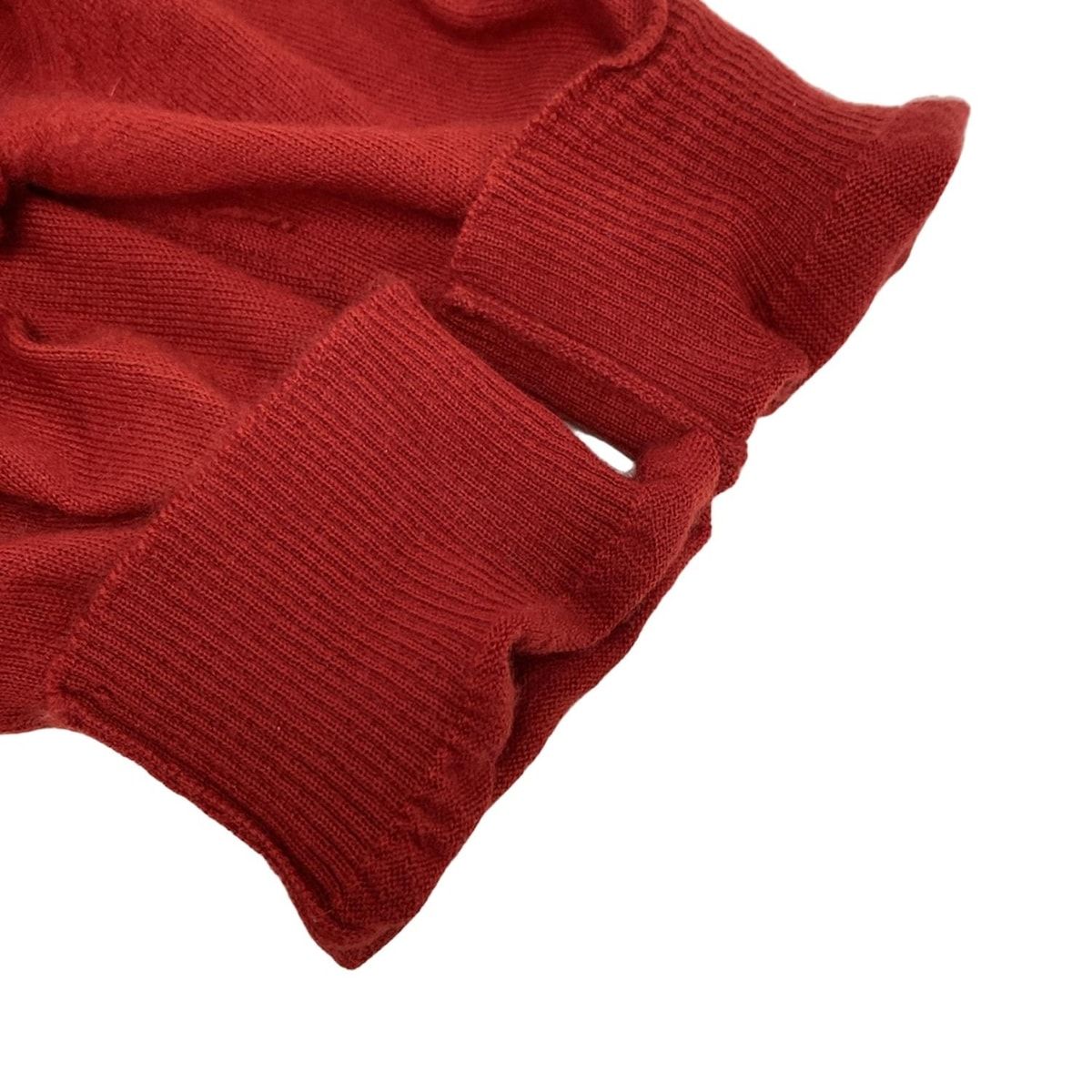  CHANEL シャネル 七分袖セーター サイズ38 M レディース - P 24683 ボルドー クルーネック カシミヤ 五分袖 七分袖 ニット セーター