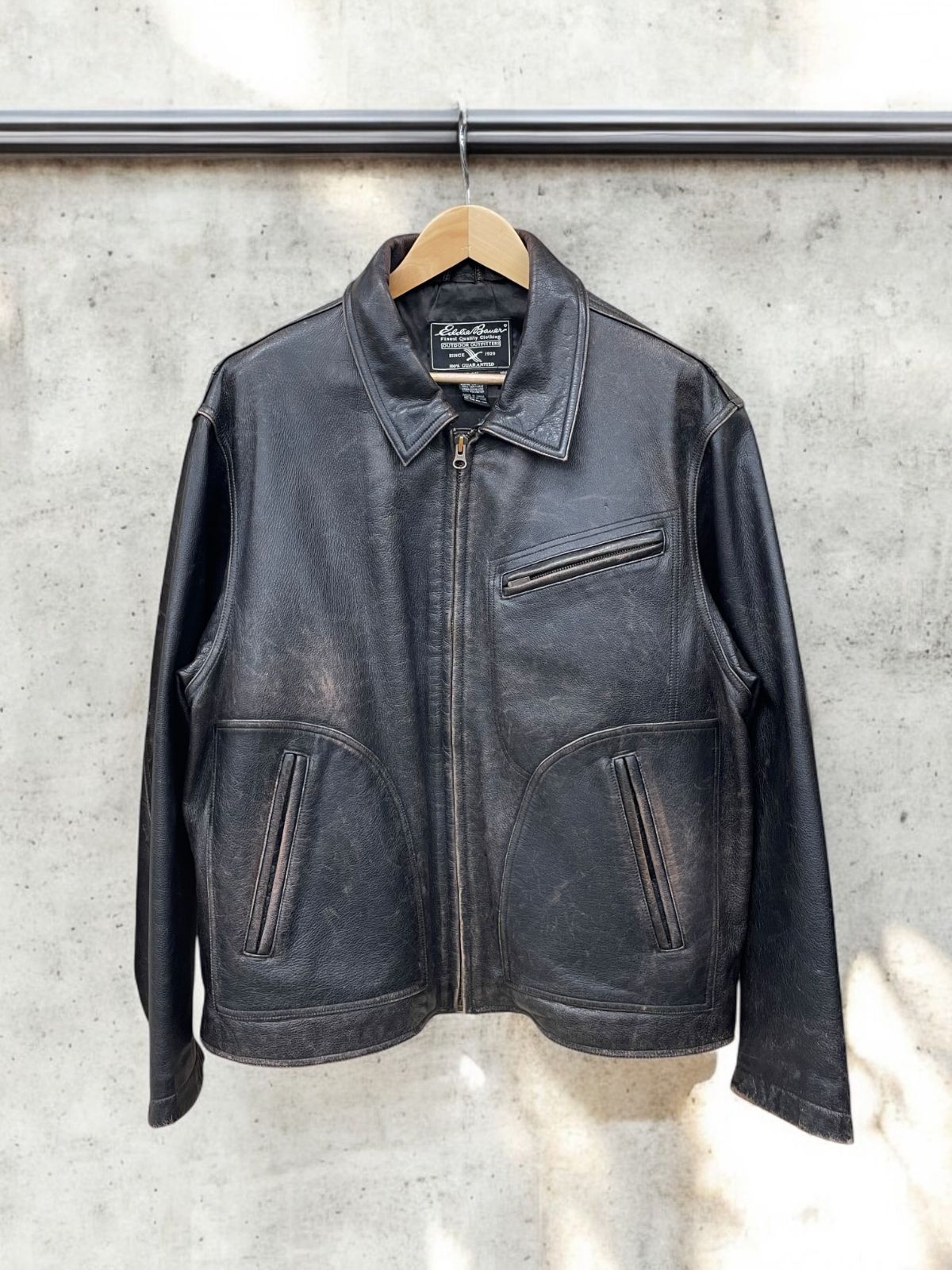 Eddie Bauer 牛革ブラウンレザージャケット Eddie Bauer 牛革ブラウンレザージャケット Eddie Bauer