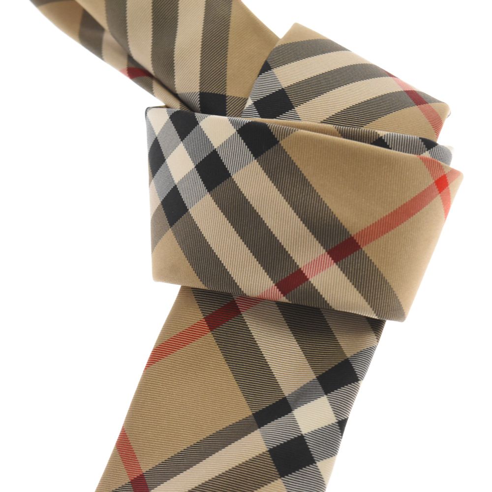 【美品】Burberry バーバリー　ネクタイ　ノバチェック　ベージュ BURBERRY (バーバリー) ノバチェック ネクタイ ベージュ - メルカリ