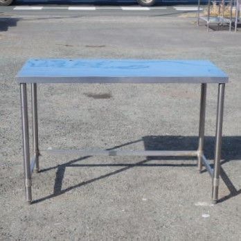 【】3 業務用 ステンレス 作業台 W120 D60 H80cm 厨房 3方枠 ビールサーバー台 穴あり