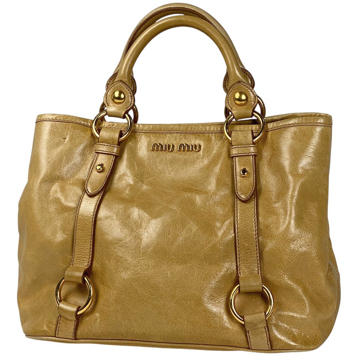 ミュウ ミュウ Miu Miu ロゴ ハンドバッグ 2WAY ショルダーバッグ  