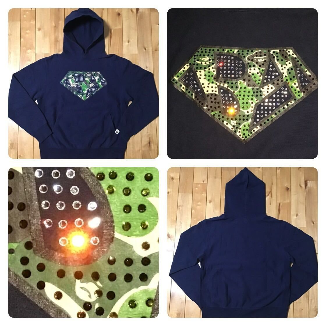 ☆初期☆ swarovski BAPE camo logo パーカー Mサイズ a bathing ape 