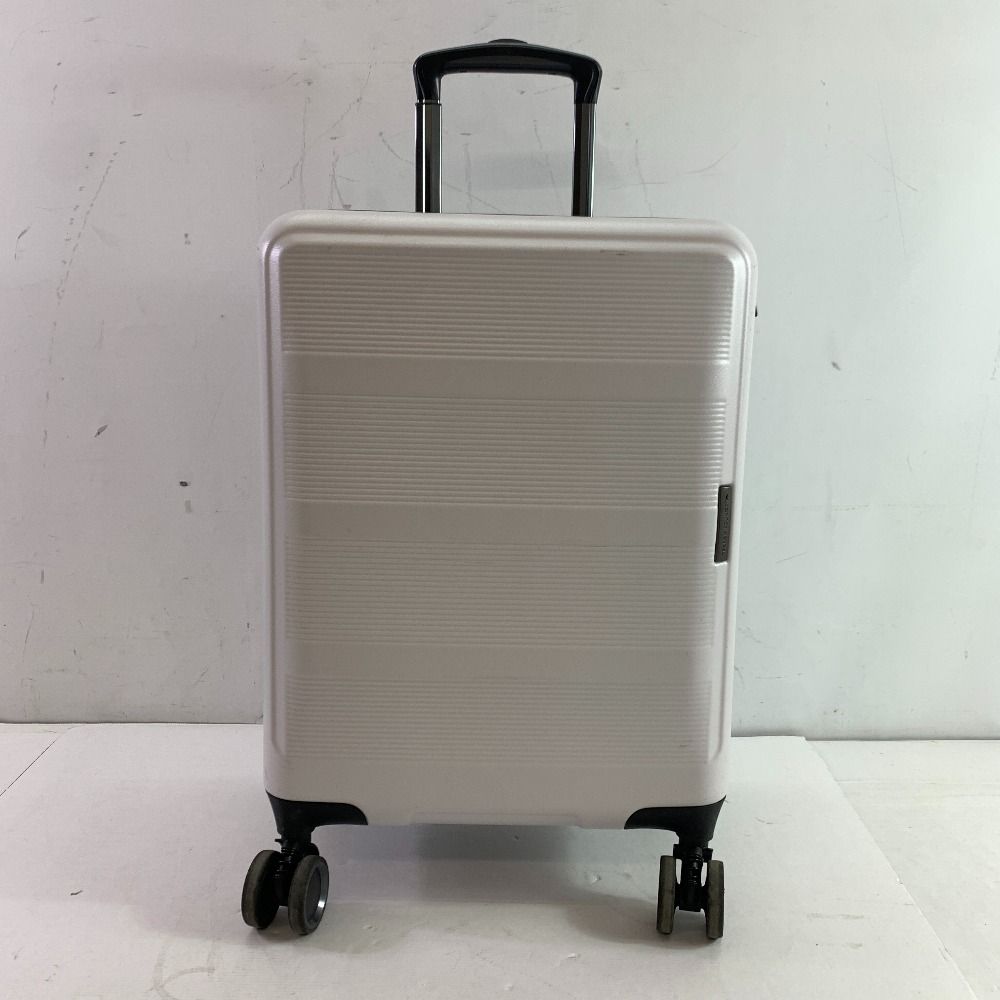 04w2980▽【中古】トランジットラウンジ TRANSIT LOUNGE キャリーバッグ キャリーケース ファスナー 鍵付き ホワイト【八王子店】