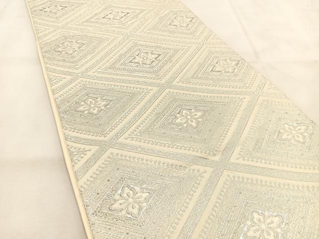 夏帯 青々庵 袋帯 六通柄 正絹 唐織 花文 朝顔 イ5758 夏帯 青々庵 袋帯 六通柄 正絹 唐織 花文 朝顔 イ5758 夏