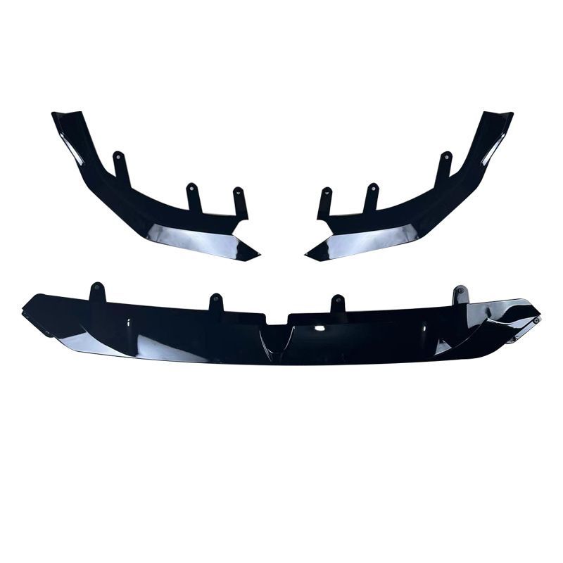 BMW i3 以降対応 三分割式 フロントリップスポイラー 前期型 フロントアンダーリップ エアロパーツ 外装カスタム 取付簡単 ABS製 黒 カーボン調あり FFCRYSTALESIA_COM