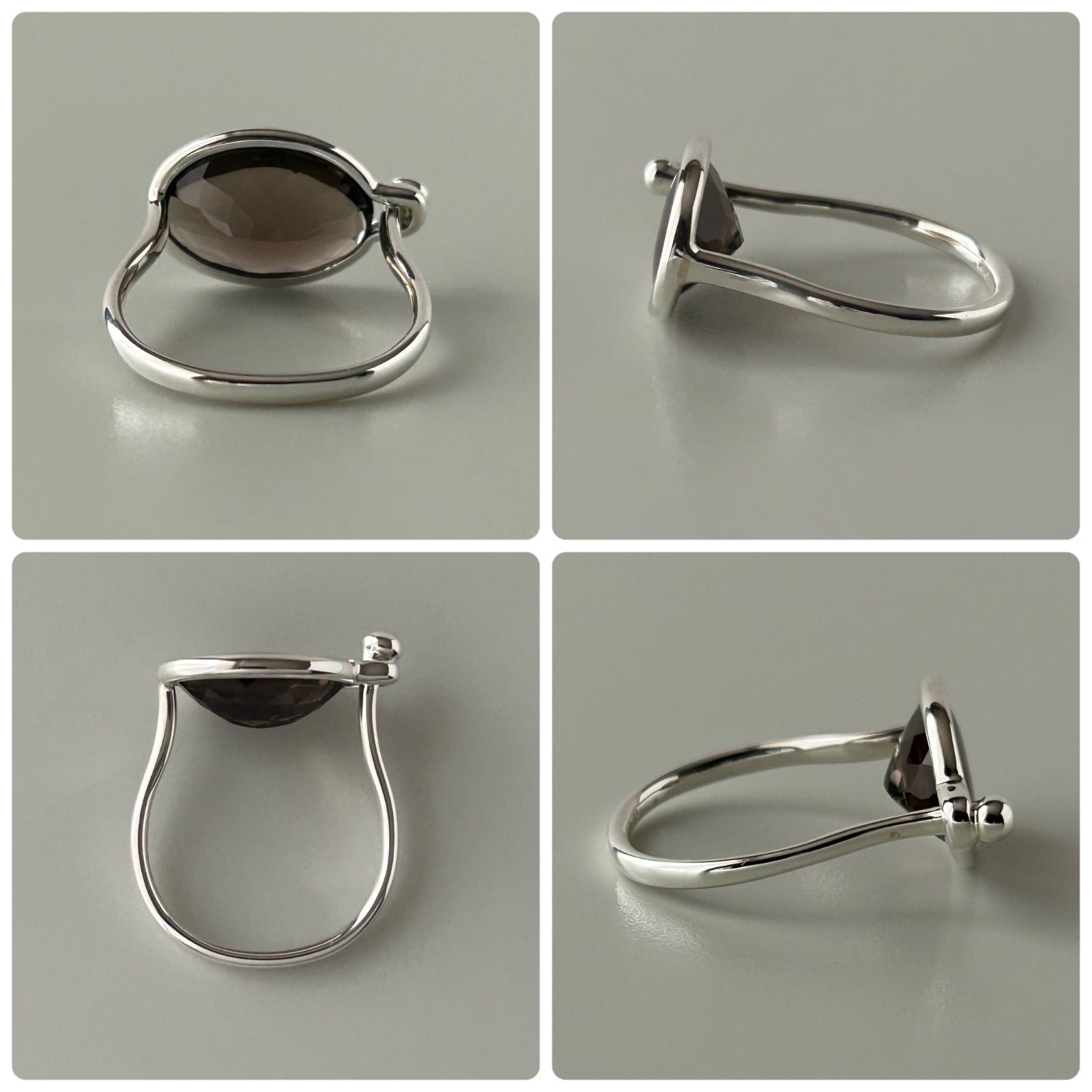 GEORG JENSEN　シルバーリング スモーキークォーツ　@昭和市場