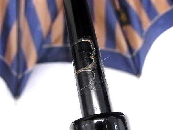 FENDI フェンディ 長傘 ズッカ - ネイビー×ブラウン レディース