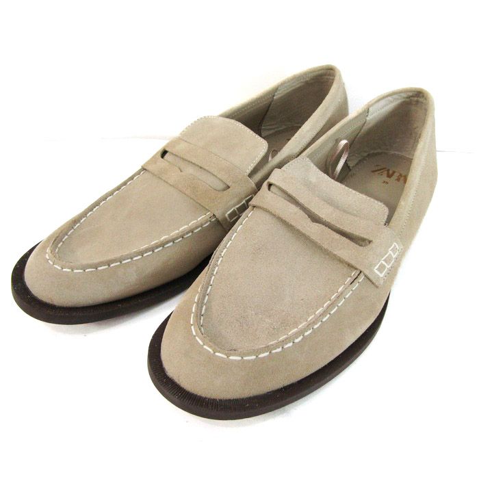 ザラ ローファー スウェード スリッポン 紳士靴 シューズ メンズ 39サイズ ベージュ系 ZARA 【中古】