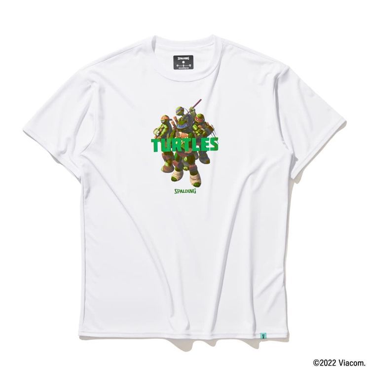 スポルディング Tシャツ(メンズ) タートルズキャラクターズ M ホワイト×グリーン #SMT22143T SPALDING 新品 未使用